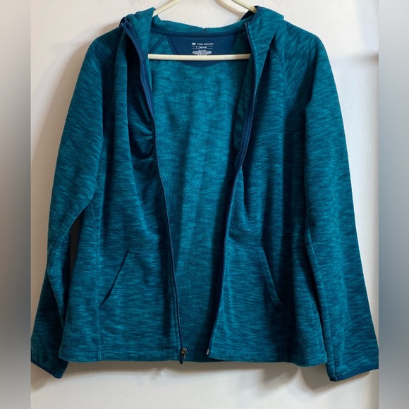 Tek Gear Womens Full Zip Fleece Blue Space Dyed Performance Hoodie large - Picture 3 of 7